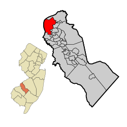 Camden County New Jersey Incorporated and Unincorporated areas Camden Highlighted